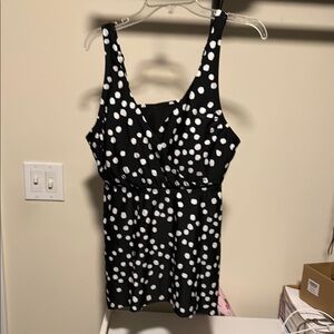 Kona Sol Black and White Takini Tank Top
